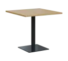 SQT 450 - 3 stůl hranlatý, deska 800x800 mm, síla 25 mm, trubková noha černá, javor horský